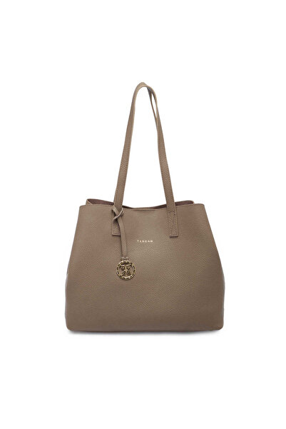 Tergan Beige Leather Women's Shoulder Bag - S25Y1Bc80429-S95