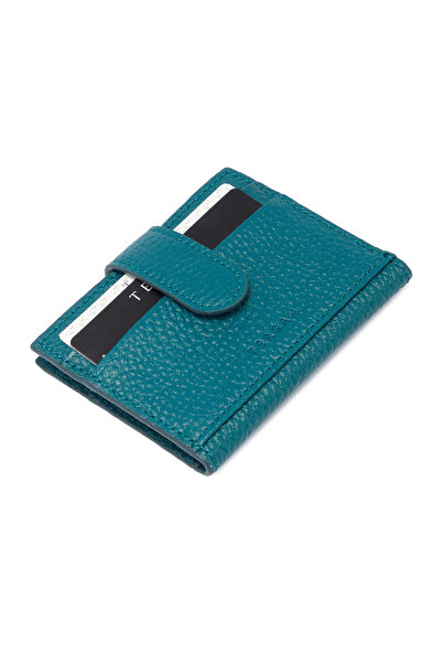Tergan Μπλε Γνήσιο Δέρμα Ανδρική Πιστωτική Κάρτα Θήκη καρτών - S1KK00001617-T9L