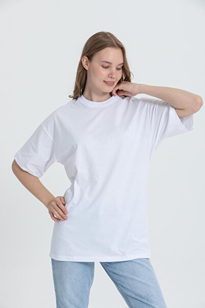 Rocqerx R-5741 Велосипедний комір Oversize Задня частина з принтом T-shirt