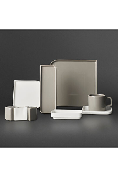 Jumbo Quadro Grey 27 Parça Kahvaltı Takımı