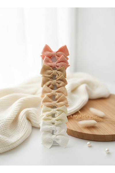 Sepia Shopping KIZ ÇOCUK FİYONK YUMUŞAK 10'LU KLİPSLİ TOKA SETİ