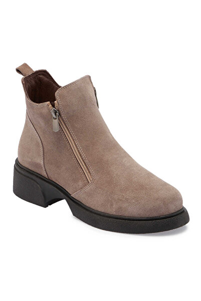 Tergan Vizon Hakiki Süet Deri Kadın Casual Bot - K24K1BT67560-A02