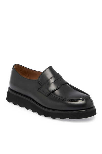 Tergan Siyah Hakiki Deri Erkek Casual Ayakkabı - E24S1AY57083-C1U