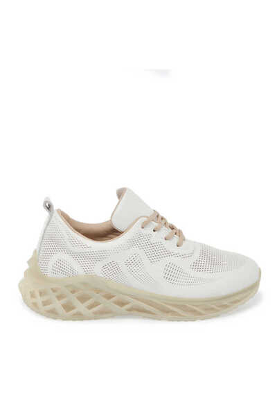 Tergan Beyaz Hakiki Deri Kadın Sneaker - K24I1AY67343-A26