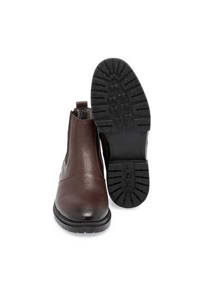 Tergan Kahve Hakiki Deri Erkek Klasik Bot - E24K1BT57117-A42