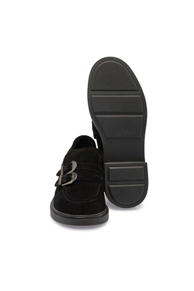 Tergan Siyah Hakiki Süet Deri Kadın Makosen - K24S1AY67744-A01