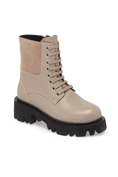 Tergan Vizon Hakiki Deri Kadın Casual Bot - K24K1BT67753-A44