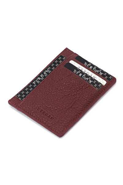 Tergan Suport pentru carduri de credit unisex din piele roșie Claret - S1KK00001676-M71