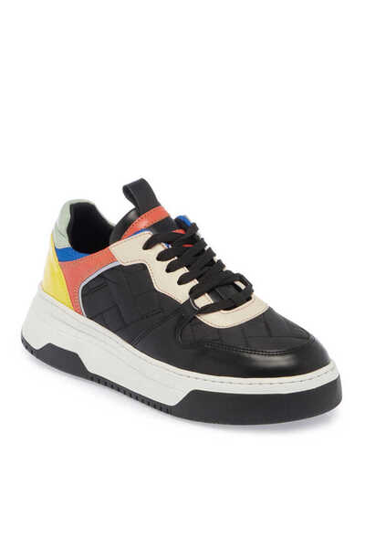 Tergan Siyah Vegan Kadın Sneaker - K24I1AY67371-O3C