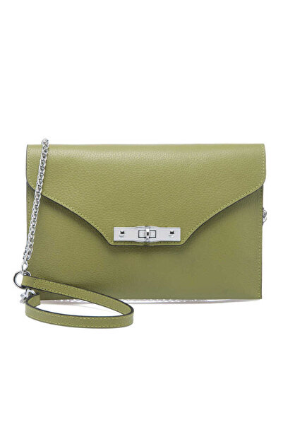 Tergan Yeşil Hakiki Deri Kadın Çapraz Askılı Çanta - S24Y1BC79475-G8Z