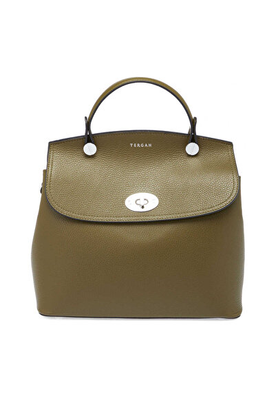 Tergan Yeşil Hakiki Deri Kadın El Çantası - S25Y1BC79121-T7N