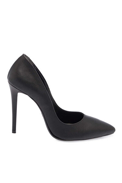 Tergan Siyah Vegan Kadın Stiletto - K24I1AY67462-O3C