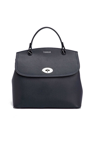 Tergan Lacivert Hakiki Deri Kadın El Çantası - S25Y1BC79121-A38