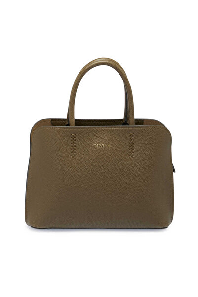 Tergan Yeşil Hakiki Deri Kadın El Çantası - S25Y1BC80347-T7N