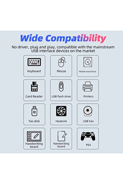 LITECH Hub USB 3.0 USB-C cu 7 porturi, aluminiu, 5 Gbps