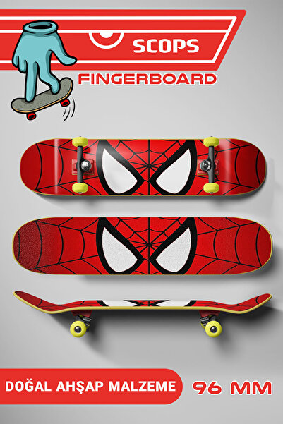 Esginler Design SCOPS Super Hero Fingerboard – Kahraman Örümcek Temalı Parmak Kaykay