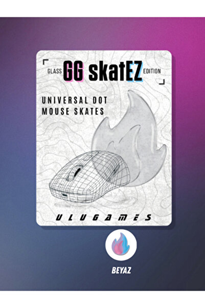 ULUGAMES Gg Skatez Universal Mouse Glass Dot Skates (100% Glass)