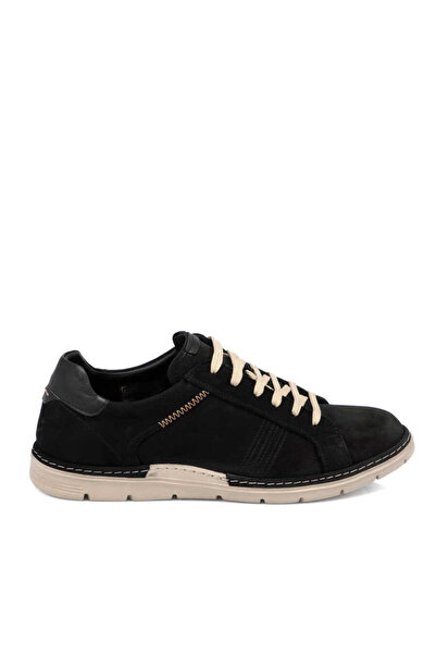 Tergan Siyah Hakiki Nubuk Deri Erkek Sneaker - E24I1AY56777-A64