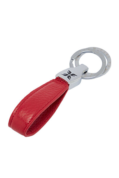 Tergan Kırmızı Hakiki Deri Unisex Anahtarlık - S1AN00000248-B68
