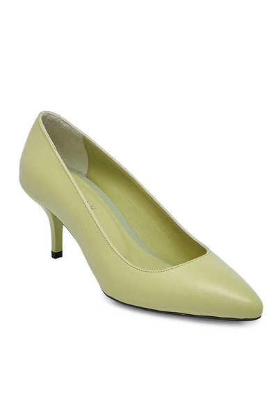 Tergan Yeşil Hakiki Deri Kadın Stiletto - K24S1AY67737-S1X