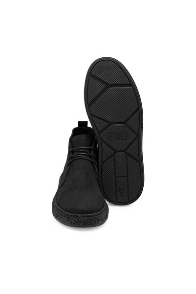 Tergan Siyah Hakiki Nubuk Deri Erkek Casual Bot - E24K1BT56962-A64