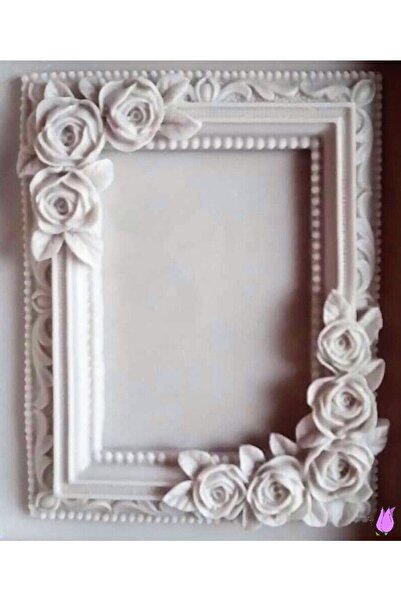 morlalem m Gül Kabartmalı 12cm Çerçeve Silikon Kalıp K-086, Polyester Taş Toz...