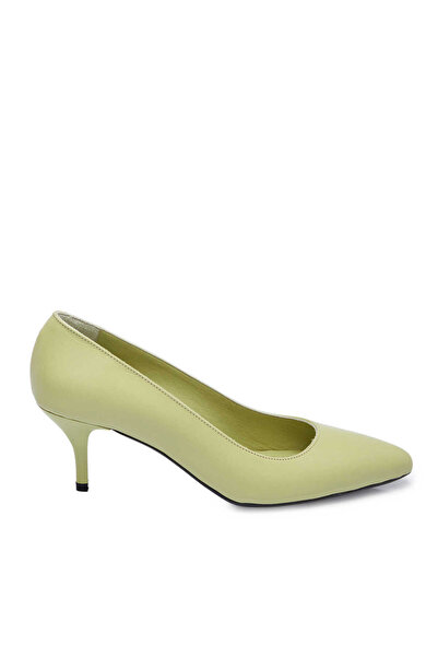 Tergan Yeşil Hakiki Deri Kadın Stiletto - K24S1AY67737-S1X