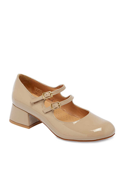 Tergan Vizon Hakiki Rugan Deri Kadın Topuklu Ayakkabı - K24S1AY67541-A81