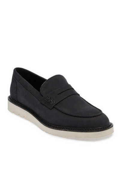 Tergan Siyah Hakiki Nubuk Deri Erkek Casual Ayakkabı - E24I1AY56760-A64