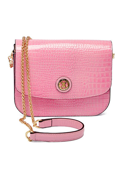 Tergan PEMBE Hakiki Deri Kadın Çapraz Askılı Çanta - S24K1BC79933-U5F