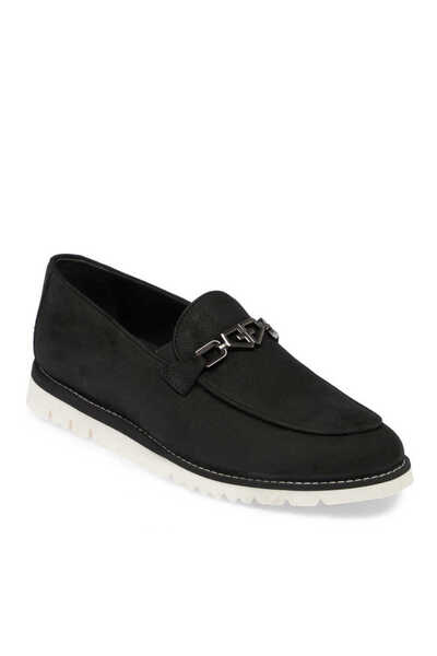 Tergan Siyah Hakiki Nubuk Deri Erkek Loafer - E24I1AY56783-A64