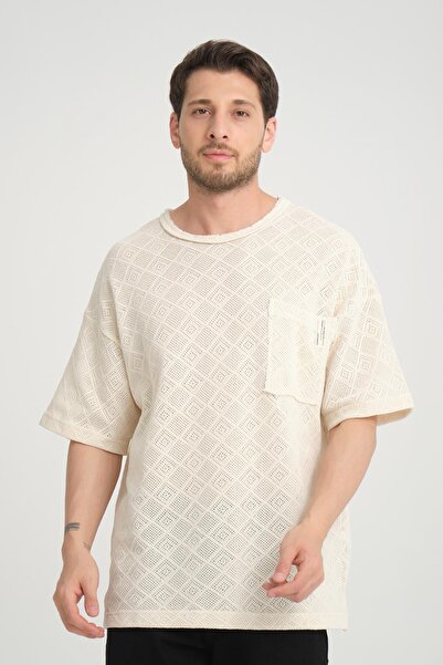 Rocqerx R-5832 Πλεκτό T-Shirt μονό τσέπης