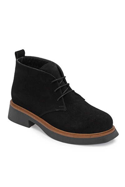 Tergan Siyah Hakiki Süet Deri Kadın Casual Bot - K24K1BT67624-A01