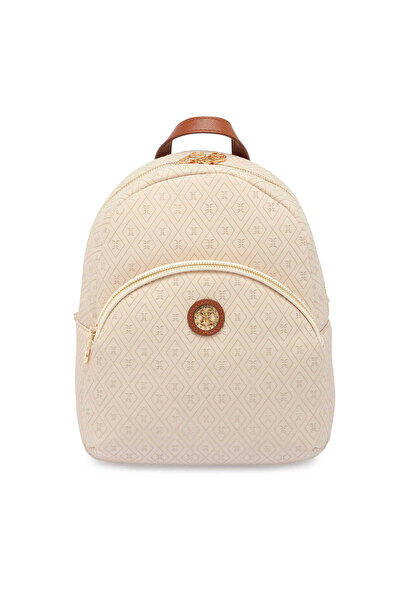 Tergan Bej Print Kadın Sırt Çantası - S1SR00079603-E52
