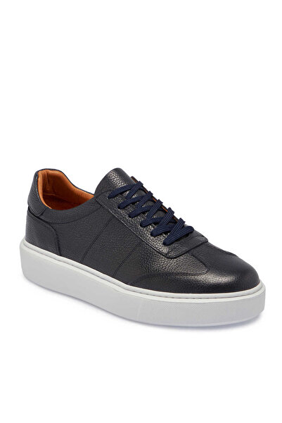 Tergan Lacivert Hakiki Deri Erkek Sneaker - E24S1AY56960-A38