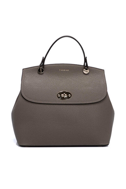 Tergan Bej Hakiki Deri Kadın El Çantası - S25Y1BC79121-B73