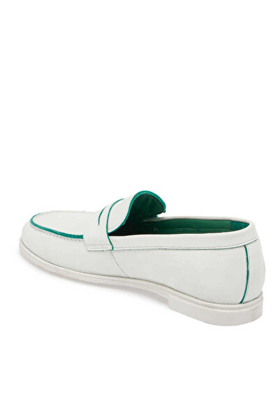 Tergan Beyaz Hakiki Deri Kadın Loafer - K24I1AY67366-A26