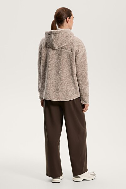 Oysho Faux-shearling hooded jacket