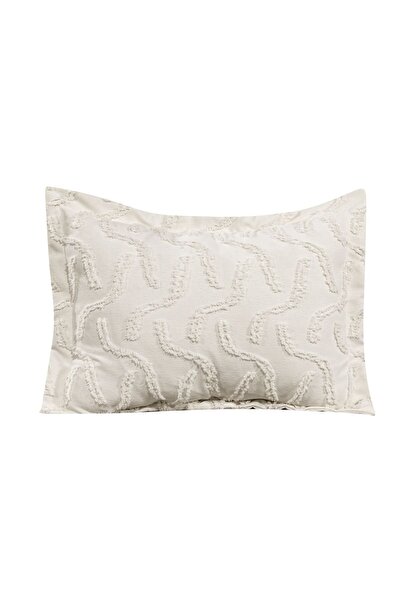 Lady London Ayça Ponponlu 3 Parça Çift Kişilik Yatak Örtüsü-Krem Rengi