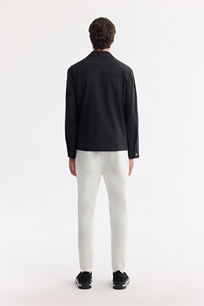 Avva Palton pentru bărbați, negru, cu guler clasic, hidrofug, din material tehnic bi-stretch, sezonier, cu croială normală A51Y6051