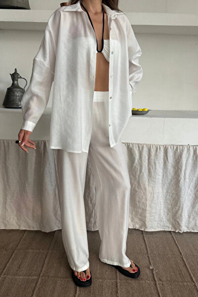 NOİR & GOLD Shirt - Pants Suit - White