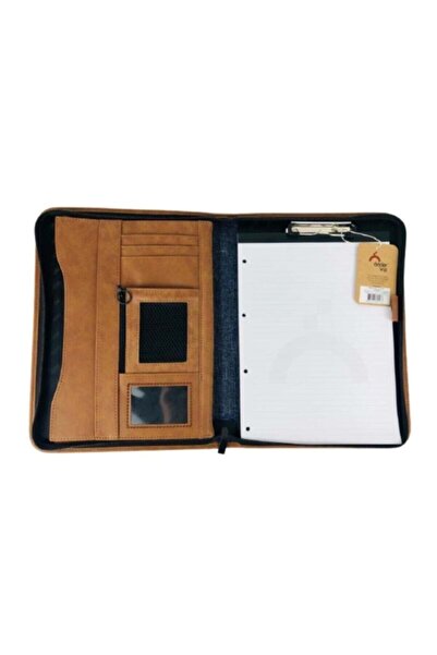 Önder محفظة يد بسحاب مقاس A4 باللون الأزرق الداكن