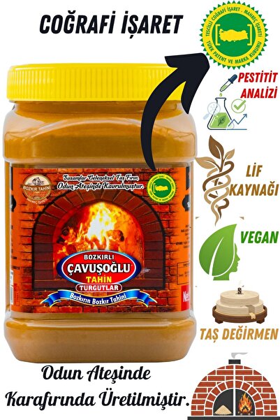 Bozkırlı Çavuşoğlu طحينة بوغري مع نخالة من النبيذ على نار الحطب 930 جرام