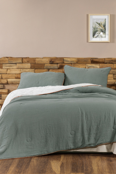 Elart Palermo Comfort Sleeping Set Double Size 3 Pieces (220X240 cm) Green