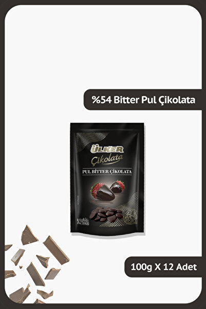 Ülker Pul %54 Bitter Çikolata - 100 gram - 12 Adet