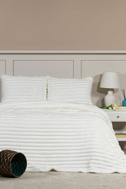 Elart Mateo Blanket Set Single Wellsoft 2 Pieces (180X240 cm) Ecru