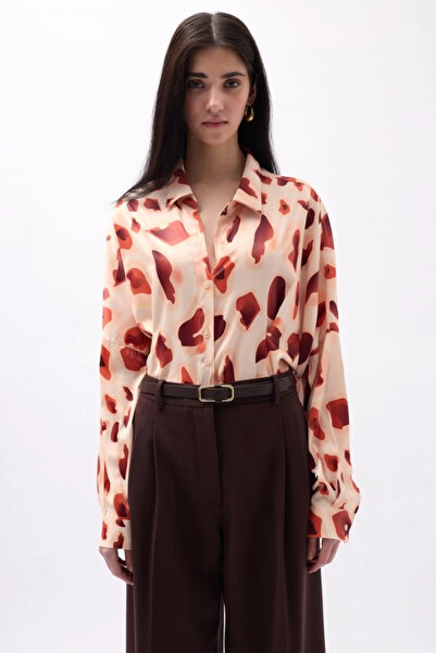 MUANA MOLINA Patterned Crop Shirt