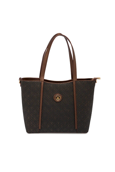 Tergan Bronz Print Kadın Omuz Çantası - S1WPR0000804-R7P