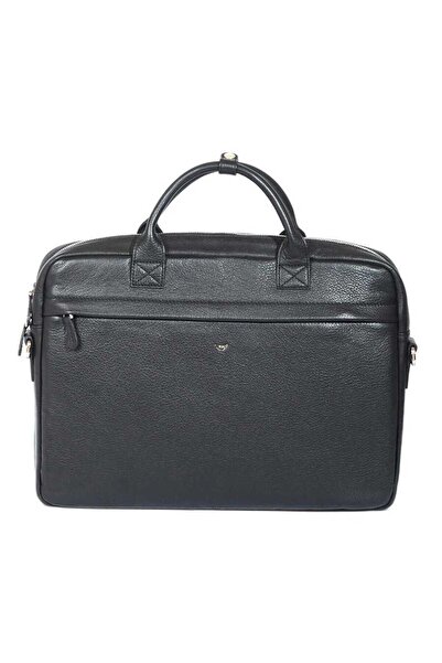 Tergan Siyah Hakiki Deri Unisex Laptop Çantası - S1LC00002897-A41
