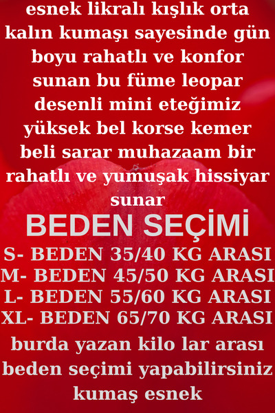 mrmpro Women's Mini Skirt Leopard Pattern Gray Slit | Cotton Fabric High Waist Stylish and Comfortable Skirt Models